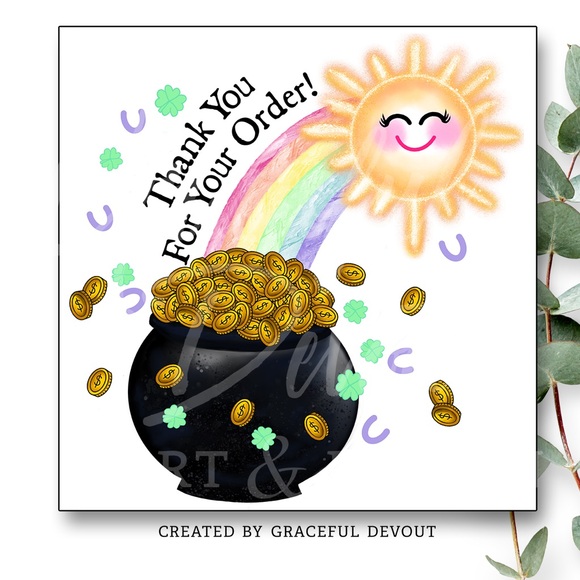 Graceful Devout Other - Thank You For Your Order!. - 2" (inches) (96ct.)  Stickers